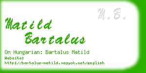 matild bartalus business card